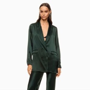 Silk Laundry Relaxed Blazer Silk Jacket Long Sleeve Size S